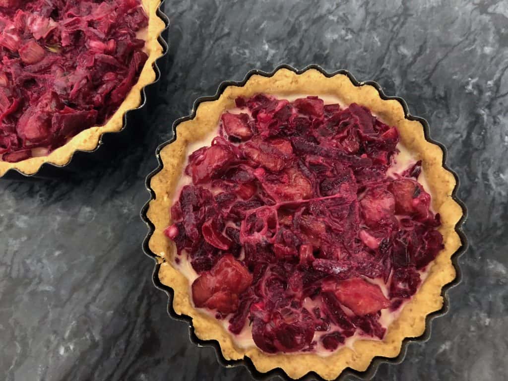 Beetroot and Bacon Quiche - Custard Filling
