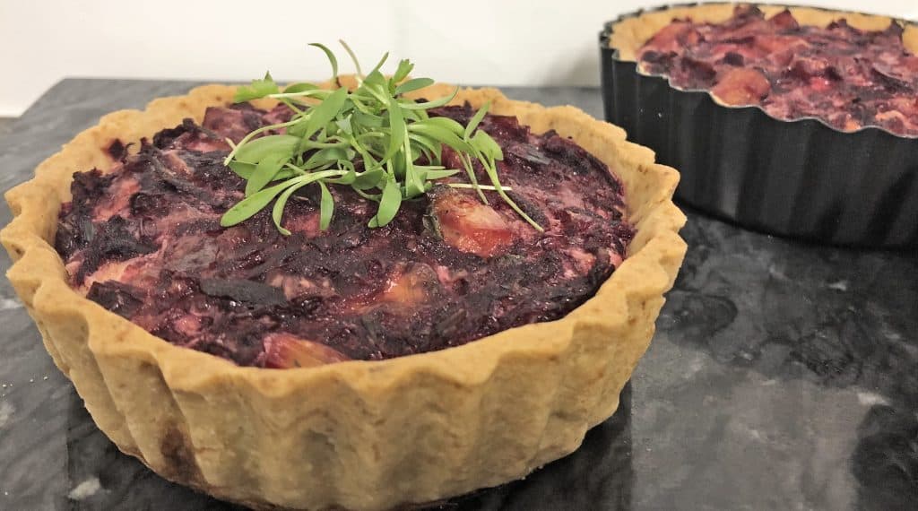 Beetroot and Bacon Tart