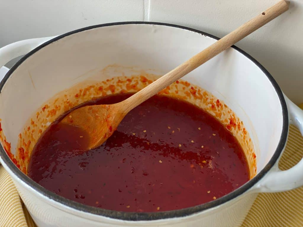 Sweet-Chilli-Jam-with-Ginger-Cooked